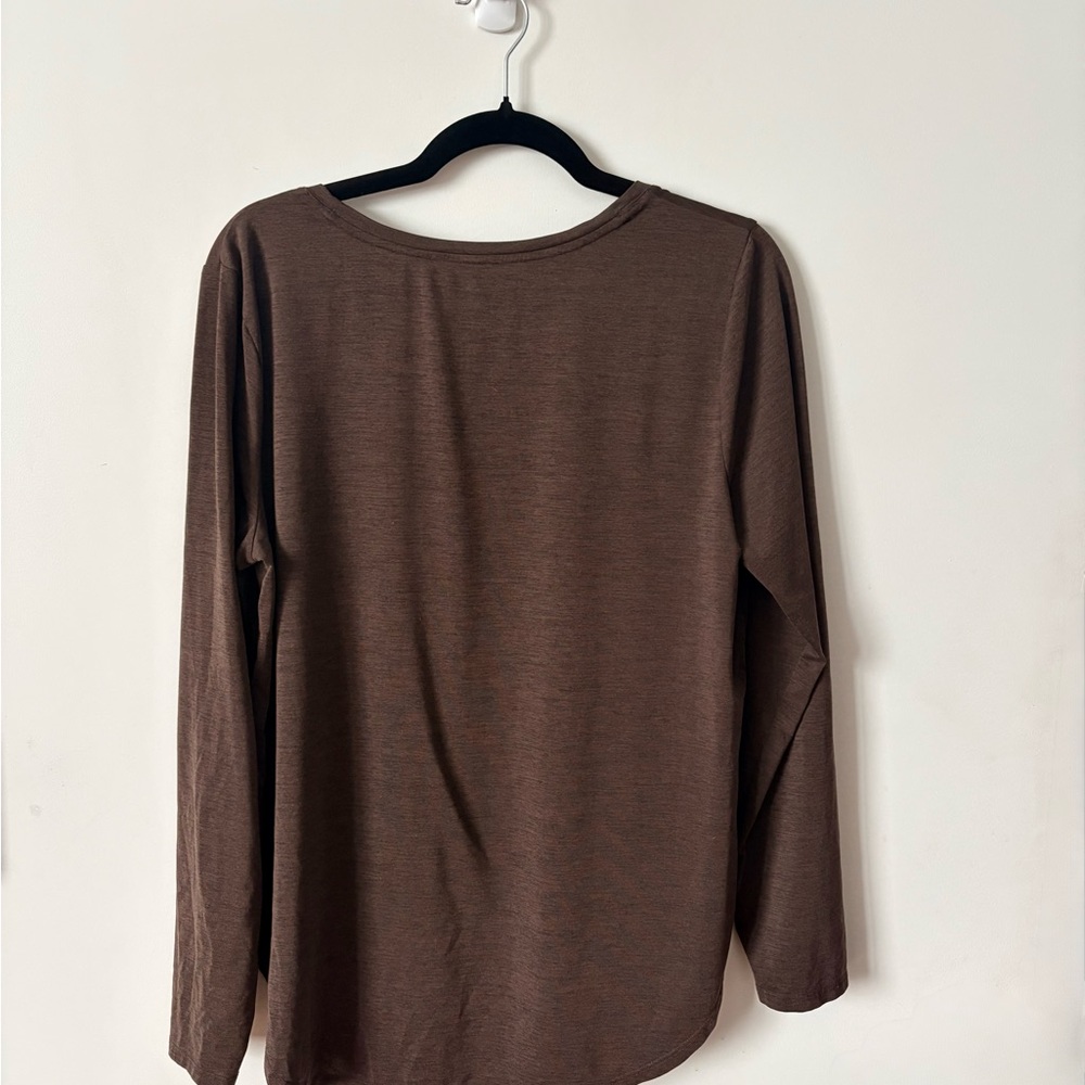 GapFit Breathe Heathered Long Sleeve Top | Size L - Picture 3 of 3